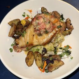 Pan seared seabass Pan seared seabass