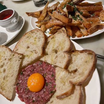 Pascal & Sabine - Beef Tartare & Truffle Fries! The perfect amount of truffle and the tartare is chefs kiss!! - French Near Me - Asbury Park, New Jersey Pascal & Sabine - Beef Tartare & Truffle Fries! The perfect amount of truffle and the tartare is chefs kiss!! - French Near Me - Asbury Park, New Jersey
