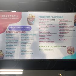 Roll icecream selection