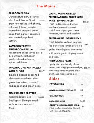 Menu photo 2 Paella seafood Portland, ME
