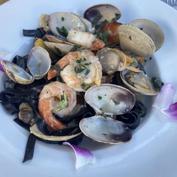 Alessa - Black Ink Infused Linguine - Italian Near Me - Laguna Beach, California Alessa - Black Ink Infused Linguine - Italian Near Me - Laguna Beach, California