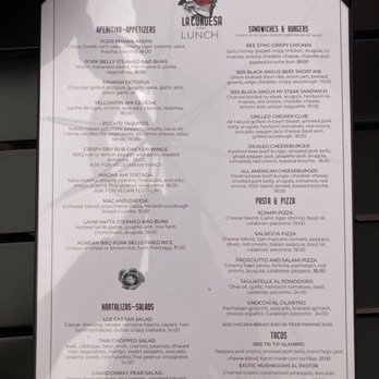 La Condesa Eatery - Lunch menu 6/15/23 - Salad Near Me - Reno, Nevada
