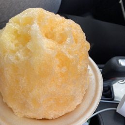 Large Lilikoi/coconut and pineapple shave ice Large Lilikoi/coconut and pineapple shave ice