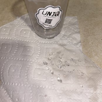 Uniq BBQ And Shabu - Glass pieces from the bottom of my drink - Hot Pot Near Me - Fort Wayne, Indiana Uniq BBQ And Shabu - Glass pieces from the bottom of my drink - Hot Pot Near Me - Fort Wayne, Indiana