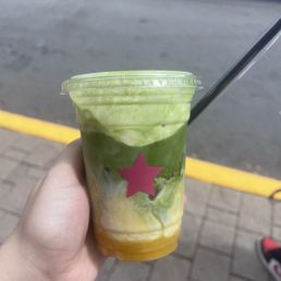 Mango sticky rice matcha