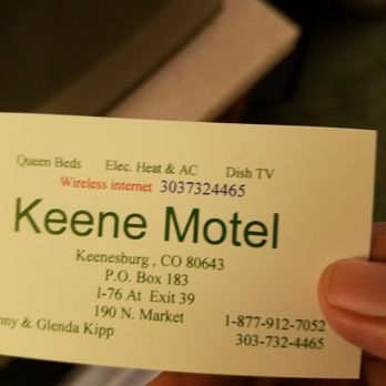 Keene Motel - Call them in advance - Hotels Near Me - Keenesburg, Colorado Keene Motel - Call them in advance - Hotels Near Me - Keenesburg, Colorado