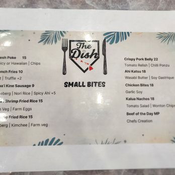 The Dish - menu - Sports Bars Near Me - Kailua, Hawaii