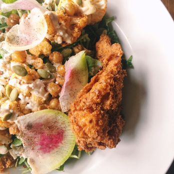 School Restaurant - Roasted Cauliflower Salad with fried chicken. - Bakeries Near Me - Toronto, Ontario School Restaurant - Roasted Cauliflower Salad with fried chicken. - Bakeries Near Me - Toronto, Ontario