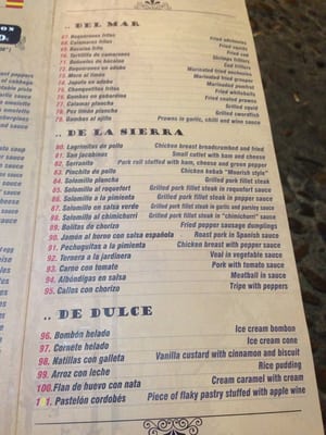 Menu photo 1 101 Tapas Córdoba, CO