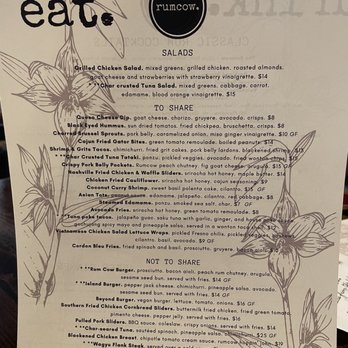Rumcow - Menu - Cocktail Bars Near Me - Wilmington, North Carolina