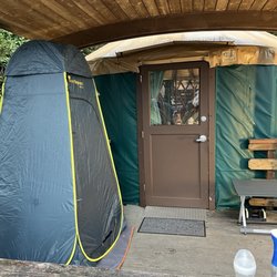 South Beach State Park - We brought our potty tent for our little one to use.