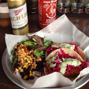 LFK - Tempeh Tacos with Black Bean Corn Salad! - New American Near Me - Portland, Maine LFK - Tempeh Tacos with Black Bean Corn Salad! - New American Near Me - Portland, Maine