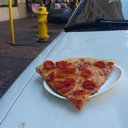 Don't park by the hydrant or the slice gets it Don't park by the hydrant or the slice gets it