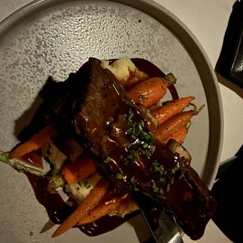 The Rabbit Hole - Bison Cherry Braised Buffalo Short Ribs were a little lacking, but okay. - New American Near Me - Colorado Springs, Colorado