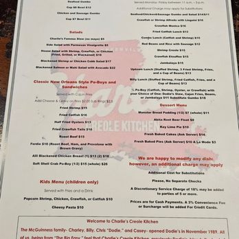 Charlie's Creole Kitchen - Cajun/Creole Near Me - Dallas, Texas