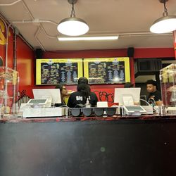 Inside where you place your order. Grand opening was today