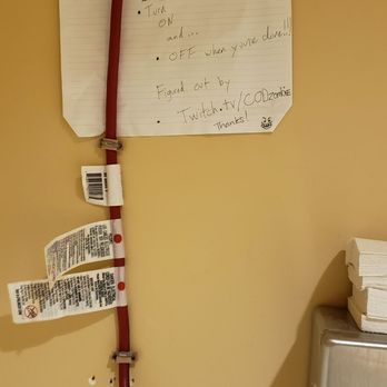 Tesla Supercharger - Super ghetto sink contraption with a handwritten sign showing you how to get the water to come out of the faucet. - EV Charging Stations Near Me - Carlsbad, California Tesla Supercharger - Super ghetto sink contraption with a handwritten sign showing you how to get the water to come out of the faucet. - EV Charging Stations Near Me - Carlsbad, California