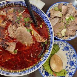 Spicy house special beef noodle soup Spicy house special beef noodle soup