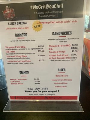 Menu photo 1 Fielding Bros BBQ, LLC Augusta, GA