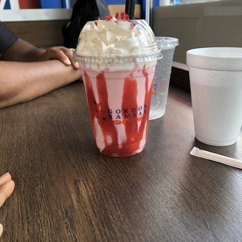 Gordon Ramsay Fish & Chips - Strawberries & Cream Shake - Fish & Chips Near Me - Orlando, Florida Gordon Ramsay Fish & Chips - Strawberries & Cream Shake - Fish & Chips Near Me - Orlando, Florida