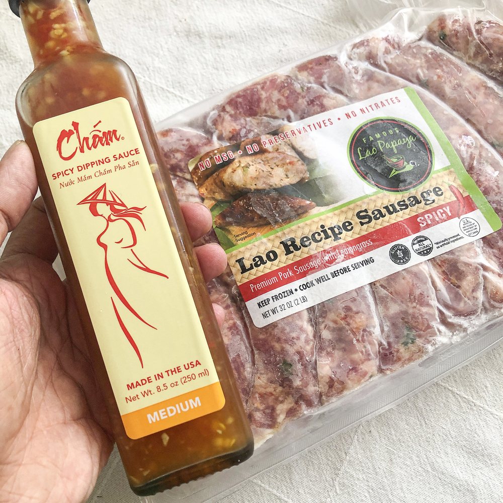 Cham sauce and Lao Sausages! Cham sauce and Lao Sausages!