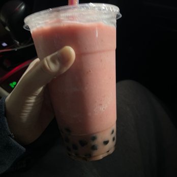 My Twist - Strawberry banana smoothie with boba - Bubble Tea Near Me - Summit, Illinois