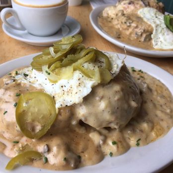 Morsel - Biscuits and Gravy (half mushroom gravy and half sausage gravy) - Coffee & Tea Near Me - Seattle, Washington