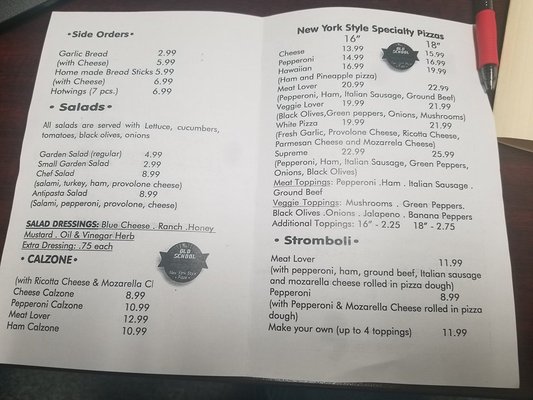 Menu photo 4 Old School Pizzeria Port Royal, SC
