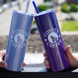 Coyote Coffee Cafe - Easley - Our NEW glitter tumblers are perfect for hot or cold drinks! Receive .25 off each time you use your Coyote Tumbler in store!