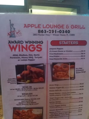Menu photo 2 The Apple Lounge & Grill Winter Haven, FL Menu photo 2 The Apple Lounge & Grill Winter Haven, FL
