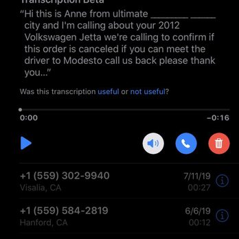 Ultimate Transport 123 - I requested a pick in one city (fresno ca) then they asked me to meet a driver in modesto ca, 1.5 hours away! - Vehicle Shipping Near Me - Oceanside, New York Ultimate Transport 123 - I requested a pick in one city (fresno ca) then they asked me to meet a driver in modesto ca, 1.5 hours away! - Vehicle Shipping Near Me - Oceanside, New York