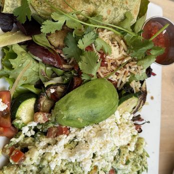 Naked Cafe - Pesto Scramble added avocado & feta - Breakfast & Brunch Near Me - Solana Beach, California Naked Cafe - Pesto Scramble added avocado & feta - Breakfast & Brunch Near Me - Solana Beach, California
