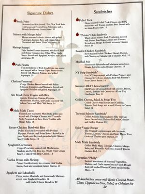 Menu photo 8 Sammy's Bistro Park City, UT