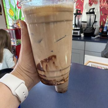The Alsea Plaza - Iced mocha Breve - Coffee & Tea Near Me - Alsea, Oregon