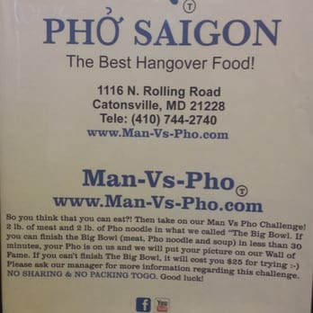 Pho Saigon - Menu - Vietnamese Near Me - Catonsville, Maryland Pho Saigon - Menu - Vietnamese Near Me - Catonsville, Maryland