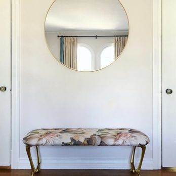 Jamie B Interiors - Silverlake bedroom bench made custom by reupholstery - Interior Design Near Me Jamie B Interiors - Silverlake bedroom bench made custom by reupholstery - Interior Design Near Me