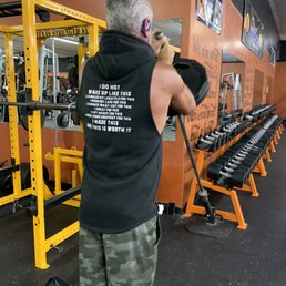 My hubs wearing HOG Gear working shoulders. My hubs wearing HOG Gear working shoulders.