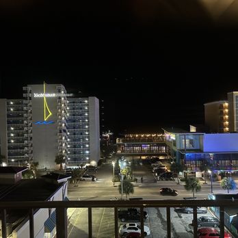 Aqua Beach Inn - View from balcony at night - Hotels Near Me - Myrtle Beach, South Carolina Aqua Beach Inn - View from balcony at night - Hotels Near Me - Myrtle Beach, South Carolina