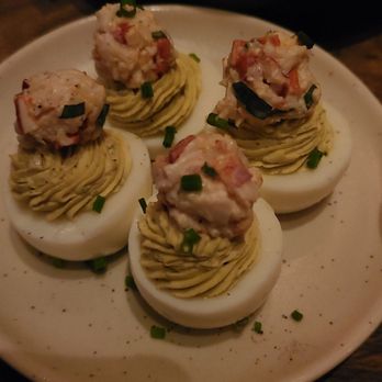 The Dead Rabbit - Deviled Egg w Lobster - Cocktail Bars Near Me - New York, New York The Dead Rabbit - Deviled Egg w Lobster - Cocktail Bars Near Me - New York, New York