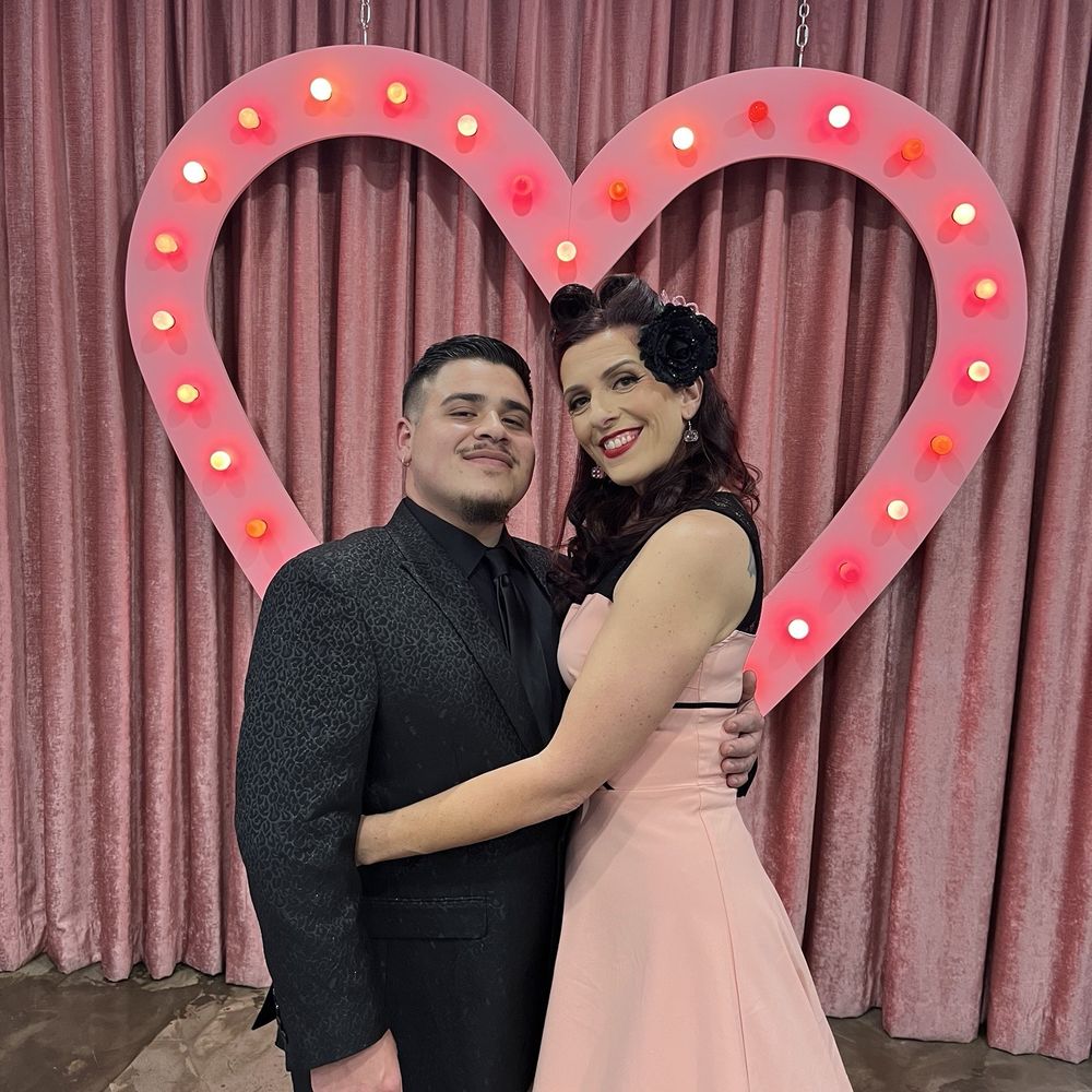 Atomic Style Lounge - By far my favorite pic caught pinup look with my new son in law - Hair Salons Near Me - Las Vegas, Nevada Atomic Style Lounge - By far my favorite pic caught pinup look with my new son in law - Hair Salons Near Me - Las Vegas, Nevada