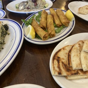 Lefteris Gyro - Baba ganoush Eggplant Dip, veggie rolls, pita bread - Greek Near Me - Tarrytown, New York Lefteris Gyro - Baba ganoush Eggplant Dip, veggie rolls, pita bread - Greek Near Me - Tarrytown, New York