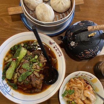 Yu Noodles - Steam Pork Buns, Szechuan N4. Sichuan Beef Noodle Soup and S7. Spicy Oil Wonton. What a delicious feast! - Chinese Near Me - Herndon, Virginia Yu Noodles - Steam Pork Buns, Szechuan N4. Sichuan Beef Noodle Soup and S7. Spicy Oil Wonton. What a delicious feast! - Chinese Near Me - Herndon, Virginia