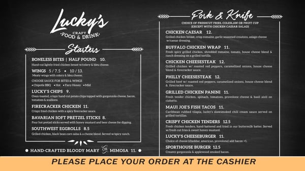Menu photo 3 Lucky's Craft Food and Drink Avoca, PA Menu photo 3 Lucky's Craft Food and Drink Avoca, PA