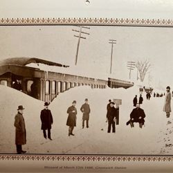 Greenwich Town of - Blizzard of March 12, 1888, Greenwich Station. Posted 10/13/24