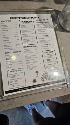 Menu photo 1 CoffeeDrunk Phoenix, AZ