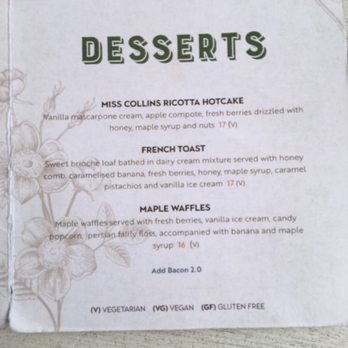 Lil Miss Collins - Dessert menu - Breakfast & Brunch Near Me - Parramatta, NSW