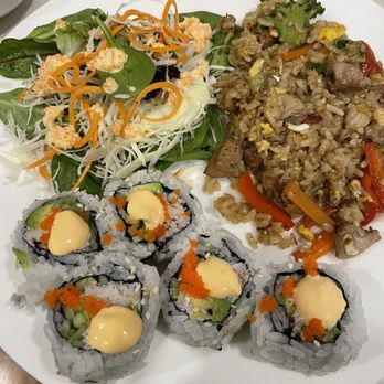 Nori Sushi - Wicker Park - King California, fried rice with chicken and salad - Sushi Bars Near Me - Chicago, Illinois