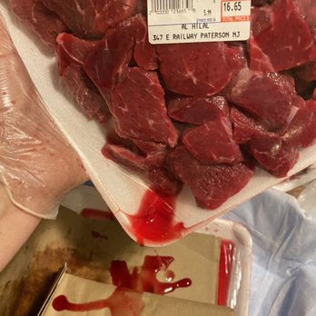 Al Helal Meat & Fish - As you see too much blood so it could weight more and they make more money this way - Meat Shops Near Me - Paterson, New Jersey Al Helal Meat & Fish - As you see too much blood so it could weight more and they make more money this way - Meat Shops Near Me - Paterson, New Jersey