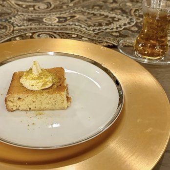 Vida Kitchen - Cardamom and rose tres leches cake with pistachio dust - Paint & Sip Near Me
