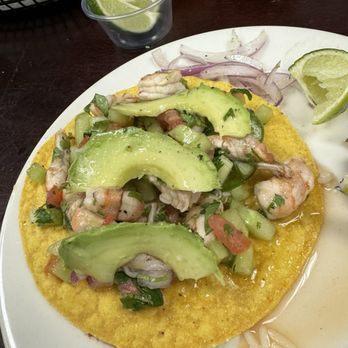 Catrachos Restaurant - Ceviche de Camaron Tostada - Salvadoran Near Me - West Valley City, Utah Catrachos Restaurant - Ceviche de Camaron Tostada - Salvadoran Near Me - West Valley City, Utah